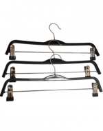 Colgadores para Pantalón de Plástico con Pinzas de Metal x 12 Unds.Medida : 36 cm aprox.