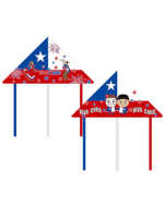 Cometa Bandera de Chile Modelos Surtidos x 12 Unds.Medida: 110 x 50 cm aprox.