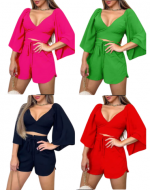 Conjunto Short y Blusa Colores Surtidos x 4 Unds. Tallas: Estándar