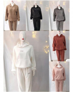 Conjunto Buzo Plush de Mujer con Gorro Colores Surtidos x 12 Unds Talla: Estándar