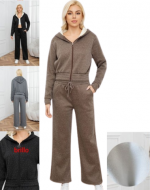 Conjunto de Mujer con Polar Brillo Colores Surtidos x 12 Unds Talla: S - M - L