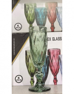 3 Set de Copas de Vidrio (1 Set Trae: 6 PCS) Medida: 19.8 x 6 cm aprox.