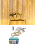 Cortina Luz Led con Control Remoto USB x 4 Unds. Medida: 3 Metros Ancho 3 Metros Largo.