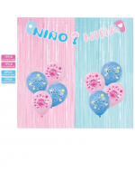 4 Set de Cortina Revelación de Sexo (1 Set Trae: 44 PCS)