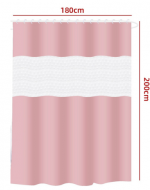 Cortina de Baño Color Rosado x 4 Unds. Medida: 180 x 200 cm aprox.
