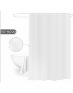 Cortina de Baño Plástica con Argollas Color Único x 6 Unds. Medida: 180 x 180 x 0.1 cm aprox.
