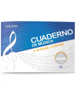 Cuaderno de Música 10 Hojas 8 Pautas Pro Arte x 10 Unds.