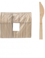 6  Set de Cuchillo de Bambú . Medida : 14 cm aprox (1Set Trae: 100 PCS)