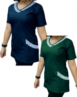 Delantal de Mujer con Diseño Dos Colores x 12 Unds. Talla : S - M - L - XL - 2XL
