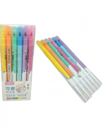 6 Set de Destacador con Borrador Colores Surtidos ( 1 Set Trae: 6 PCS)