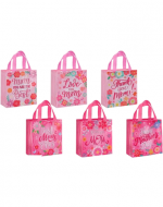 Eco Bolsa Reutilizable Dia de la Madre Modelos Surtidos x 12 Unds. Medida: 23 x 22 x 11 cm aprox.