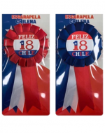 Escarapela Tricolor Fiesta Patrias  x 12 Unds.Medida: 7.5 x 15 cm aprox.