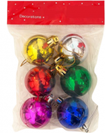 12 Set de Esferas Navideñas 4 cm. (1 Set Trae 6 PCS)