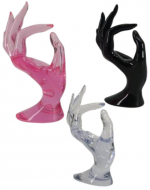 Exhibidor Mano Acrílica de Anillos y Pulsera Colores Surtidos x 4 Unds.