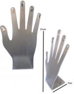 Exhibidor Mano Acrílica para Anillos y Guantes x 6 Unds. Medida:21 x 7cm aprox