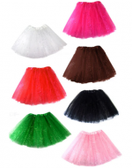 Falda Tutu con Glitter (Elegir Color) x 6 Unds. Medida: 30 cm aprox.