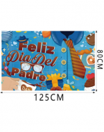 Fondo "Feliz Día Papá" x 4 Unds.Medida: 125 x 80 cm aprox.