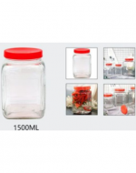 Frasco con Tapa de Vidrio  x 6 Unds. Medida:1500 ML aprox.