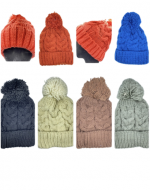 Gorro de Lana con Interior  Chiporro Colores Surtidos x 6 Unds.