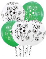 12 Set de Globos Látex Fútbol (1 Set Trae: 5 PCS) Medida: 30 cm aprox.