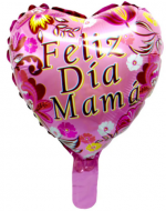 Globos Metálico Feliz Dia Mamá x 100 Unds.Medida: 10 "