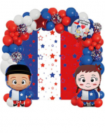 4 Set de Globos de Látex Fiestas Patrias (1 Set Trae: 57 PCS)