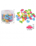 6 Pote de Goma de Borrar Dinosaurio Modelos Surtidos (1 Set Trae: 30 PCS)