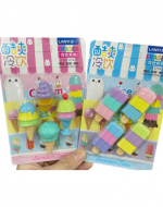12 Set Mini Goma de Borrar Helados Modelos Surtidos (1 Set Trae : 4 PCS)
