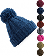 Gorro Trenzado con Chiporro Adulto Colores Surtidos x 12 Unds.