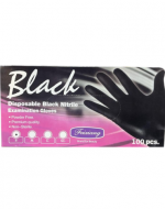 Guantes de Nitrilo Color Negro  x 24 Cajas.Talla: S - M - L (1 Caja contiene: 100 PCS)