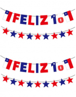 Guirnalda Feliz 18 Tricolor x 6 Unds. Medida: 5 Metros aprox.