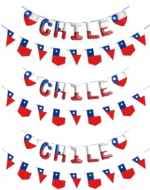 Guirnalda Fiesta Patrias Chile 16 PCS x 12 Unds. Medida : 2 Metro aprox.