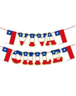 Guirnalda Fiesta Patrias Viva Chile 14 PCS x 12 Unds. Medida : 1.7 Metro aprox.