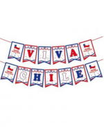 Guirnalda Fiesta Patrias Viva Chile 14 PCS x 12 Unds. Medida : 1.8 Metro aprox.