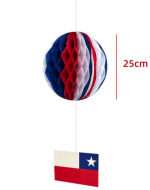 Guirnalda Tricolor con Bandera x 12 Unds. Medida: 25 cm aprox.
