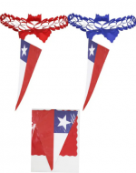Guirnalda Fiestas Patrias  x 12 Unds. Medidas: 2 Metros aprox.