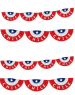 Guirnalda de Papel Fiestas Patrias Viva Chile x 6 Unds. Medidas: 2 Metros aprox.