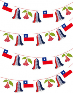 Guirnalda de Papel Fiestas Patrias x 6 Unds. Medidas: 2 .5 mt aprox.