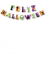 Guirnalda de Letras Feliz Halloween 14 PCS x 12 Unds.