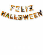 Guirnalda de Letras Feliz Halloween 14 PCS x 12 Unds.
