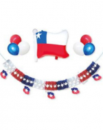 4 Set Globos Metálicos con Guirnaldas Fiestas Patrias (1 Set Tare: 8 PCS)