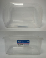 Envase Plástico Hermético Rectangular con Tapa x 4 Unds. Medida: 3 litros aprox.