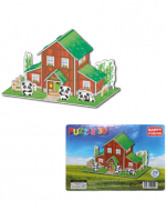 6 Set Puzzle 3D Casa de Panda (1 Set trae 29 Piezas) Medida: 21 x 22 cm aprox.