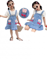 Jardinera Jeans de Niña x 15 Unds. Tallas: 3 a 7  años