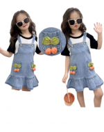 Jardinera Jeans de Niña x 15 Unds. Tallas: 3 a 7  años