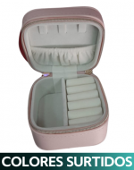 Joyero Portátil  Eco Cuero  x 4  Unds.Medida:8 x 5 x 5 cm aprox
