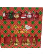 4 Juego de Cubiertos Navideños (1 Set Trae: 4 PCS)
