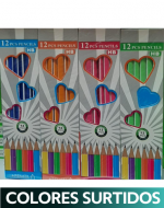 12 Set de Lápices de Grafito HB (Cada Set Trae 12 Pcs)
