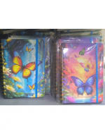 Libreta Mariposas Modelos Surtidos x 6 Unds. Medida: 21 x 14.5 cm aprox.
