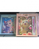 Diario Gatitos con Candado y Lapíz Modelos Surtidos x 6 Unds.